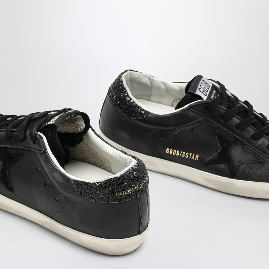スニーカー Golden  Super-Star Black Low Trainer With Rhinestones Golden Goose Super-star black low trainer with rhinestones