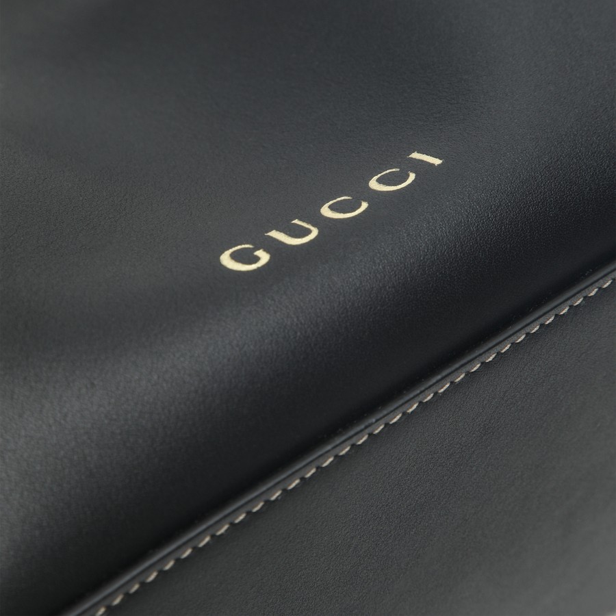 バッグ・カバンその他 GUCCI Woman Mini bag Black 815118AAEC2 1000 GUCCI Mini GG Emblem bucket bag black | TheDoubleF