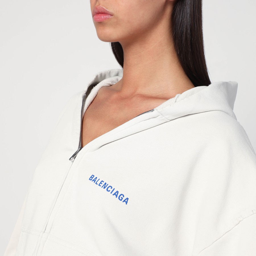 スウェット・トレーナー BALENCIAGA SWEATSHIRTS (803264TSVP1 8016) Balenciaga White Balenciaga Back sweatshirt Regular Fit