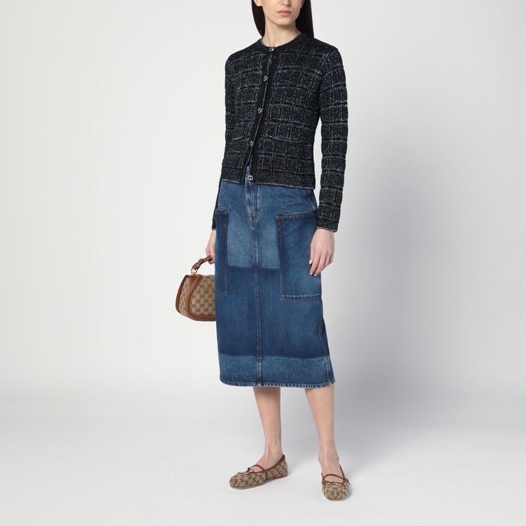 スカート VICTORIA BECKHAM NAVY BLUE SKIRT IN WOOL BLEND Victoria Beckham Navy blue skirt in wool blend | TheDoubleF