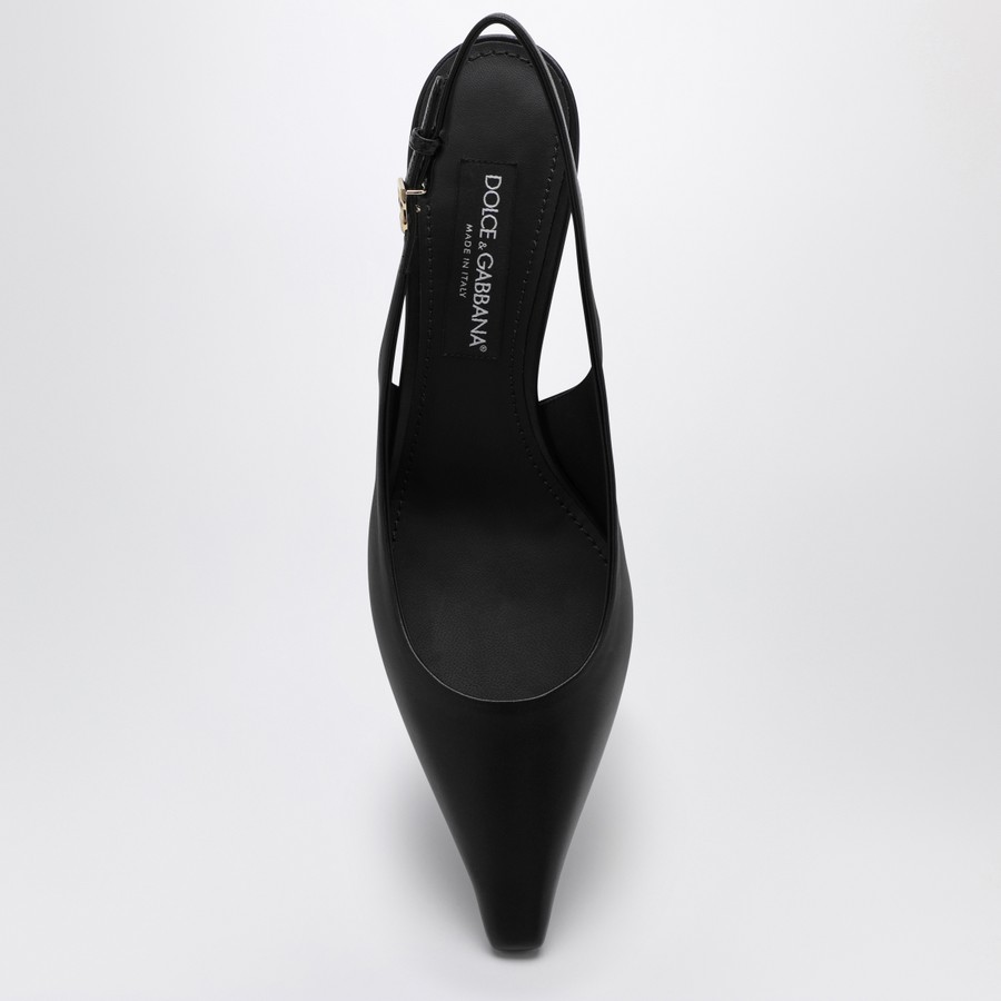 【関税&送料込】Dolce & Gabbana Leather Sling Back Dolce&Gabbana 101MM Patent Leather Slingback Pumps | Saks