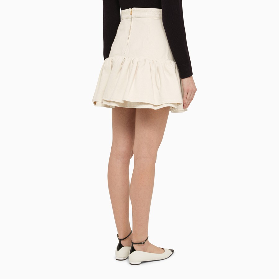 ミニスカート Patou White Cotton Flounced Mini Skirt Patou White cotton flounced mini skirt | TheDoubleF