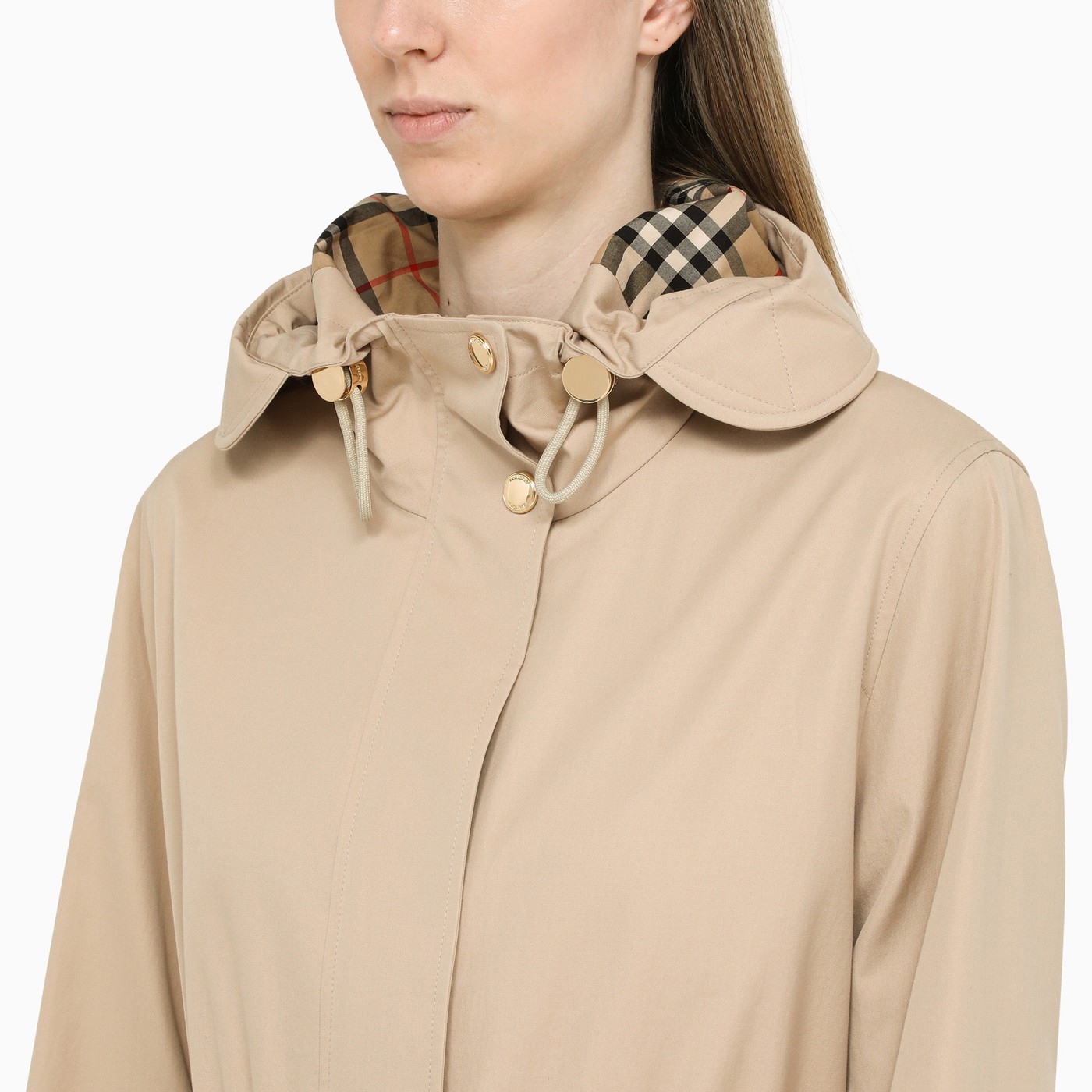Burberry Beige trench coat with drawstring TheDoubleF