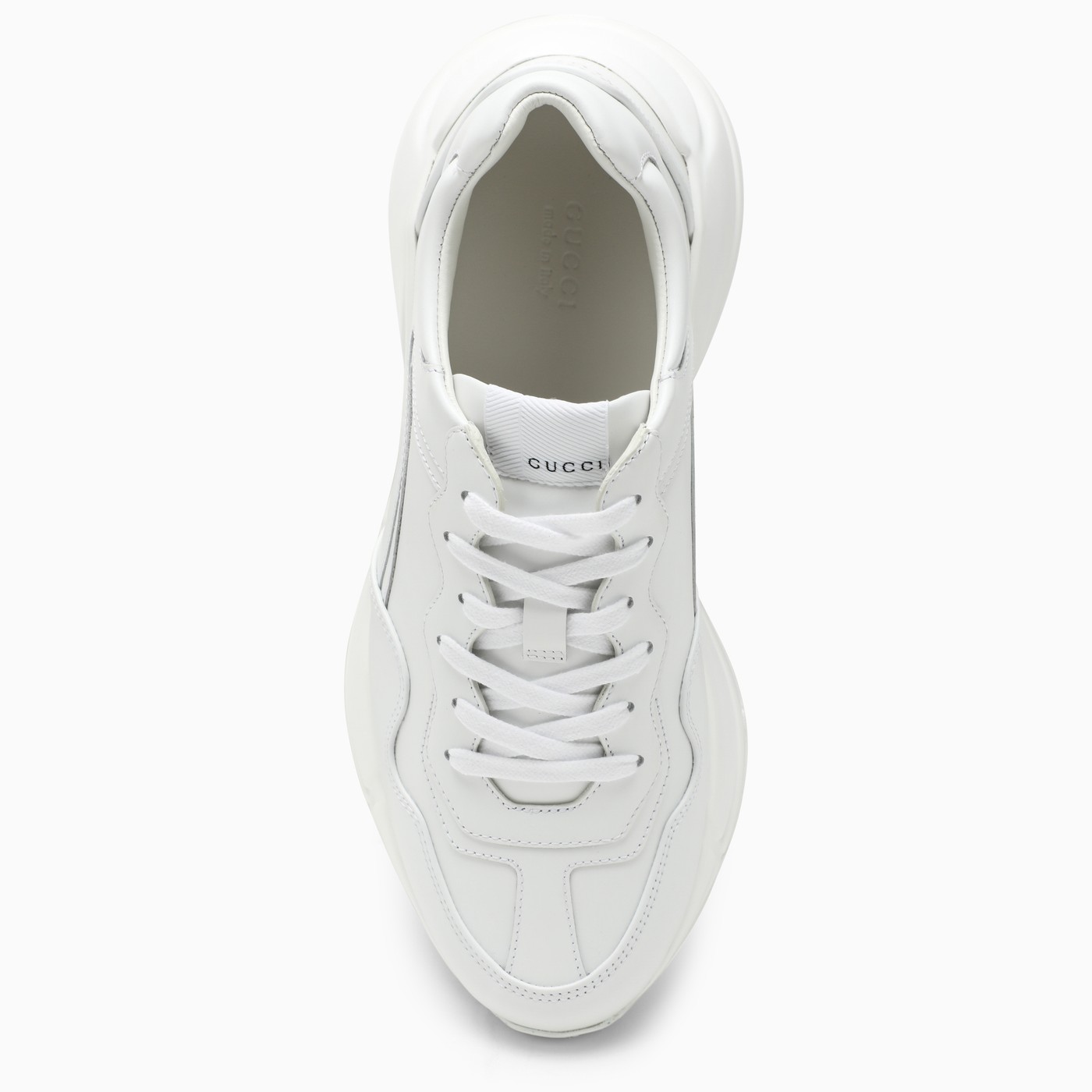 GUCCI Rhyton white leather trainer TheDoubleF