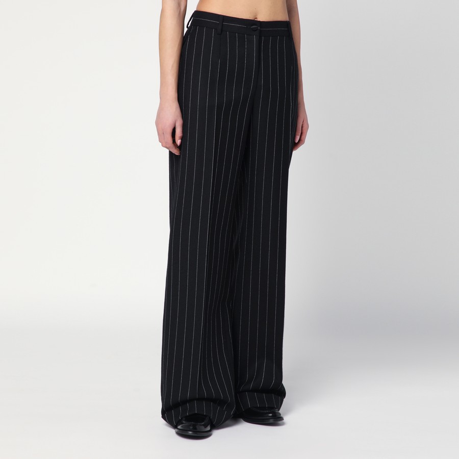 ボトムスその他 Dolce&Gabbana Wide black pinstriped pants Dolce&Gabbana Wide black pinstriped pants | TheDoubleF