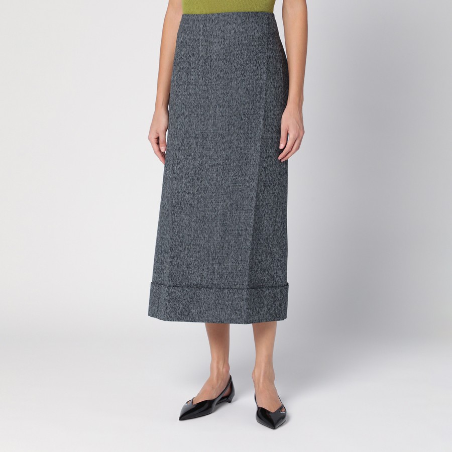 Prada Midi skirt in mouliné | TheDoubleF