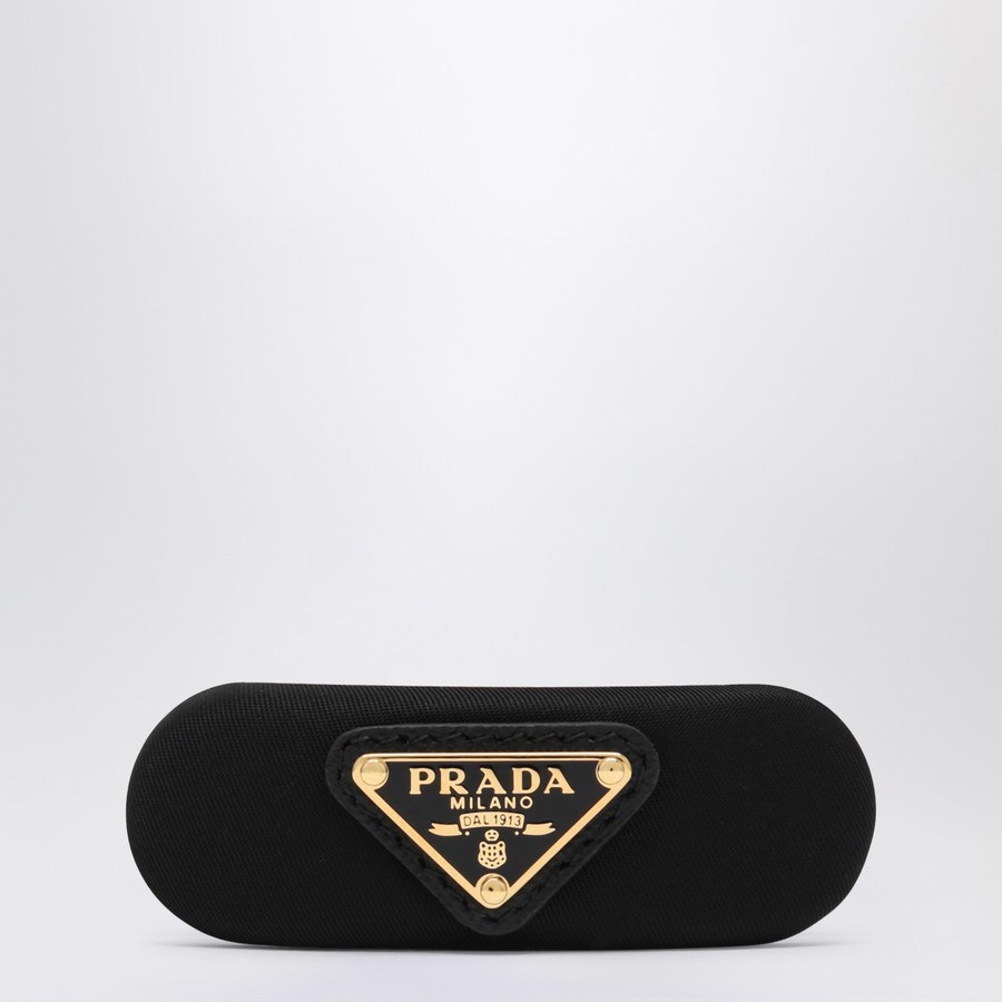 Prada Black hair clip in Re-Nylon | TheDoubleF