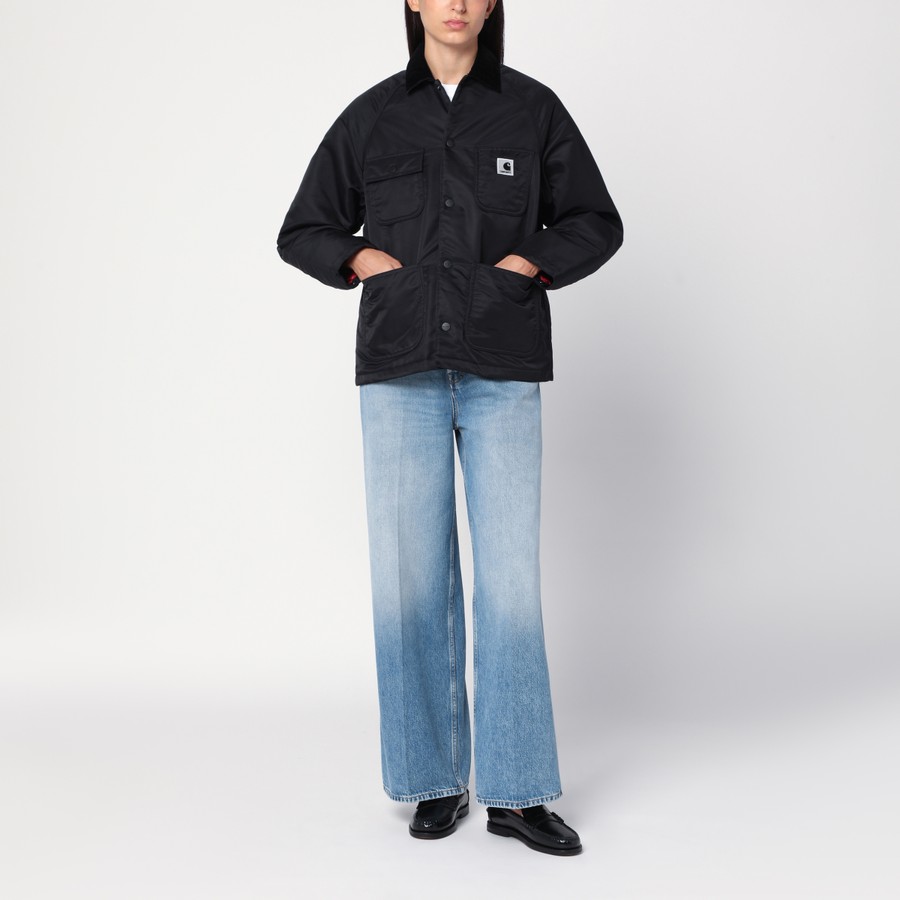 ブルゾン Carhartt Wip Alumni Chore Coat Jacket In Black Nylon Carhartt WIP Alumni Chore Coat jacket in black nylon