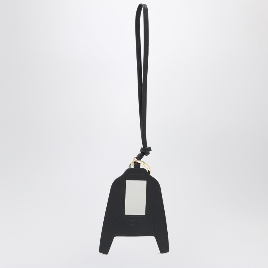 その他 MIU MIU Miu Shirt leather key ring Pervinca Miu Miu Trick keyring Pervinca colour in leather | TheDoubleF