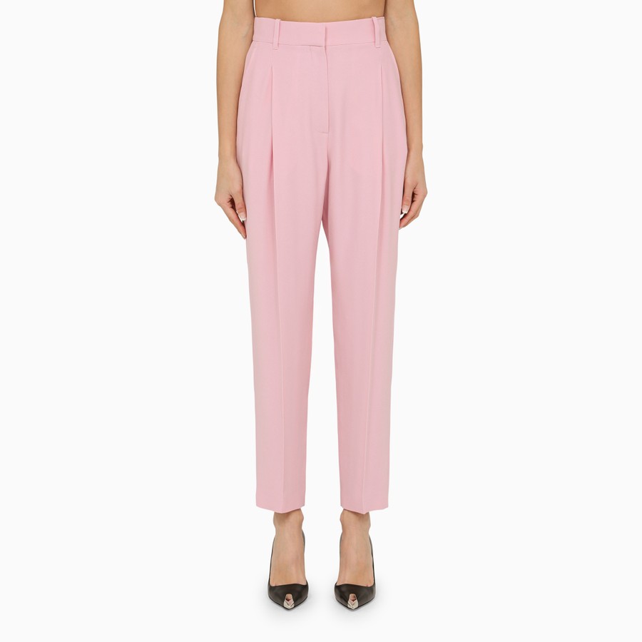 ボトムスその他 Alexander McQueen Pink regular trousers with pleats Alexander McQueen Pink regular trousers with pleats | TheDoubleF