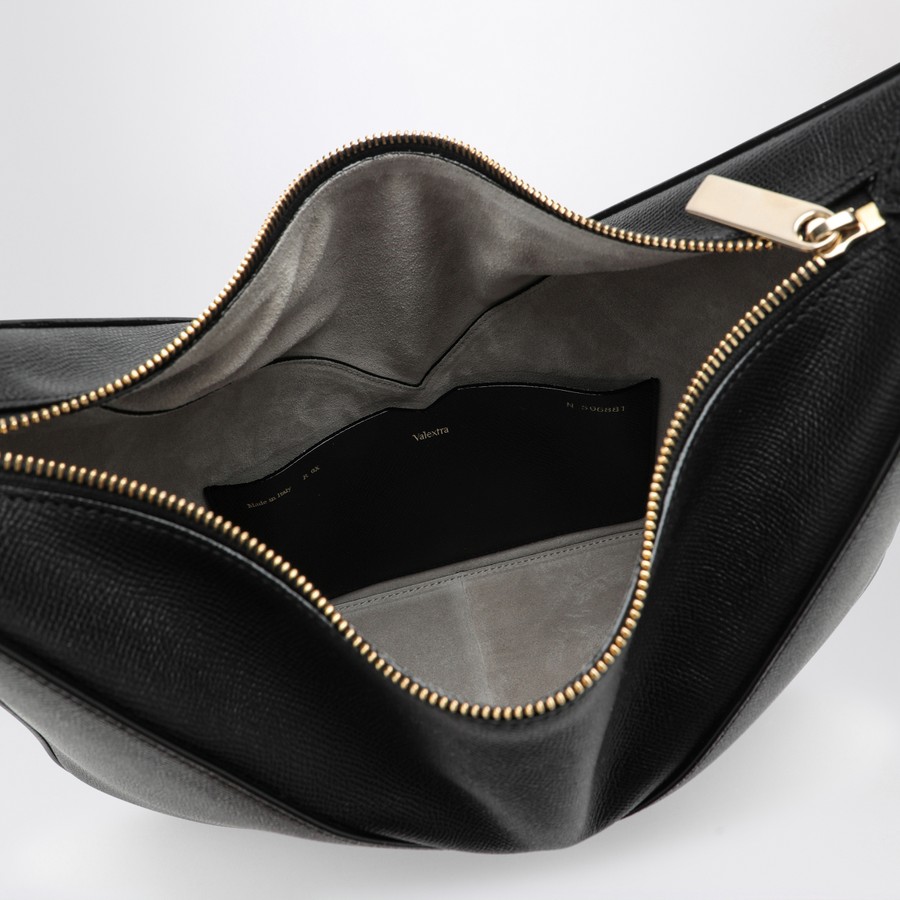Valextra Vivi black leather hobo bag | TheDoubleF