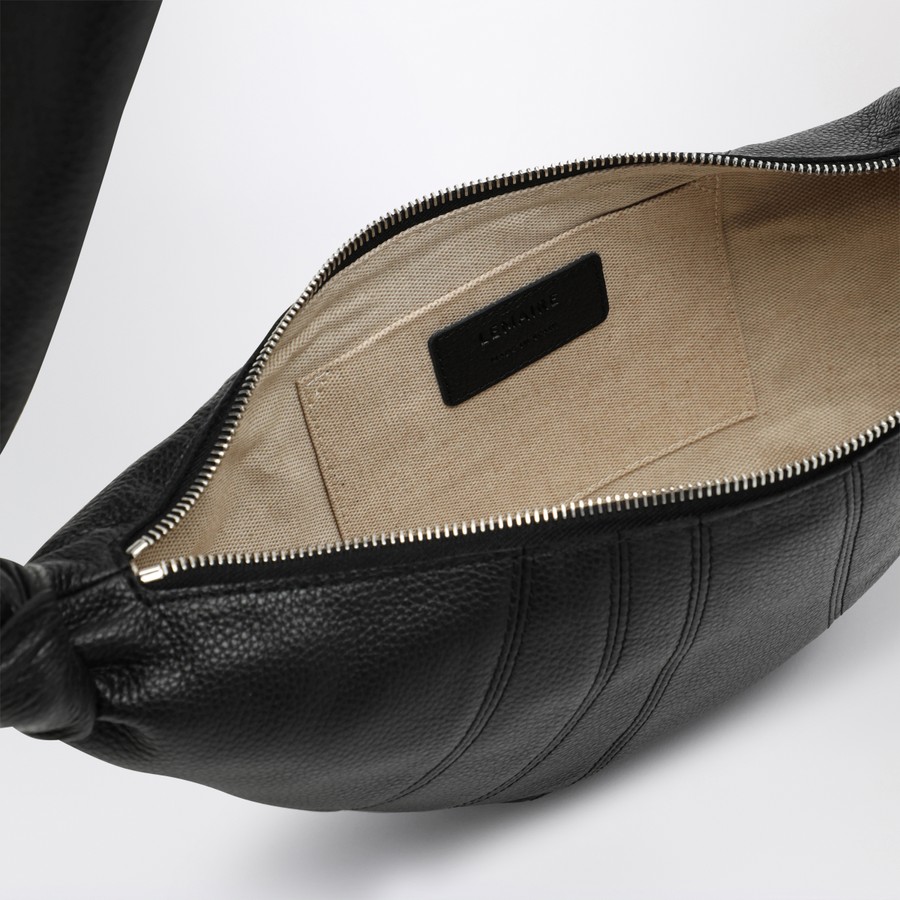 LEMAIRE Small Croissant bag in black leather | TheDoubleF