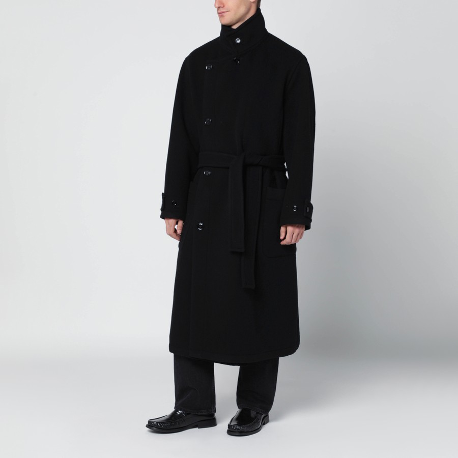 LEMAIRE Manteau avec ceinture noir en TheDoubleF