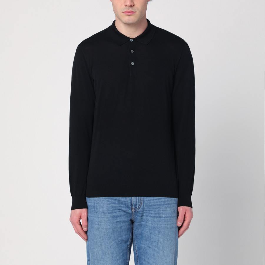 Tシャツ・カットソー DRUMOHR Men T Shirts D0GN214CO Black Drumohr Black cotton polo shirt | TheDoubleF