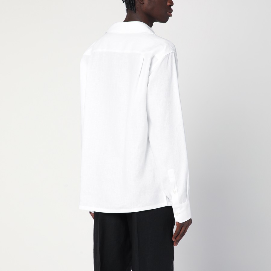 Tシャツ・カットソー Dolce & Gabbana SS25 White linen shirt (G5NE2TFU4JB W0800) Dolce & Gabbana White Linen Shirt | Sendegaro AT
