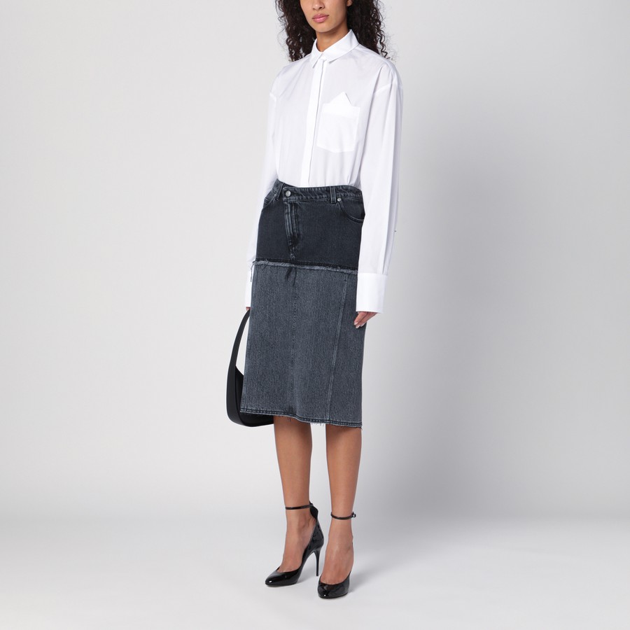 ミニスカート ALEXANDER MCQUEEN DENIM MINI SKIRT Alexander Mcqueen Kickback Denim Skirt Alexander McQueen