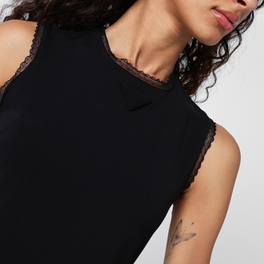 ワンピースその他 Prada Black midi dress with lace details Prada Black midi dress with lace details | TheDoubleF