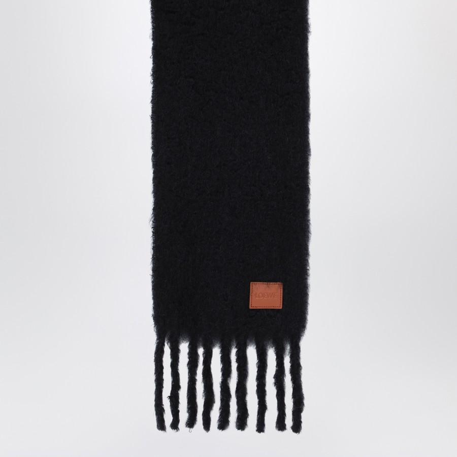 Loewe Black wool and mohair scarf | TheDoubleF