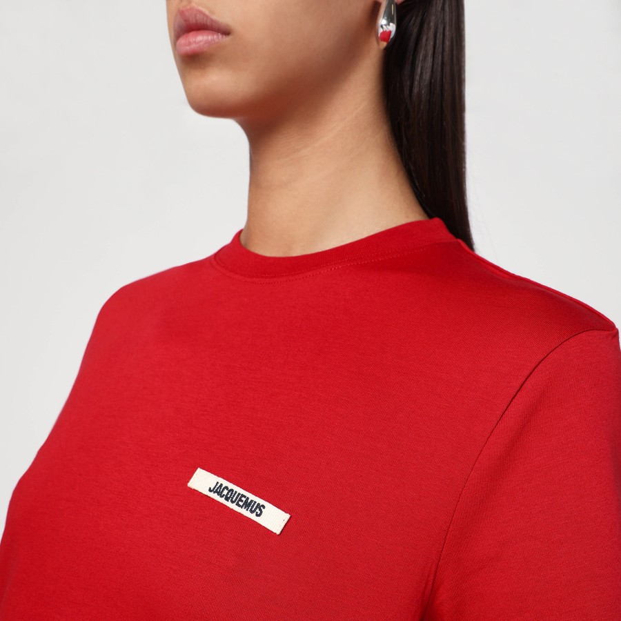 JACQUEMUS Red Gros Grain T-shirt | TheDoubleF