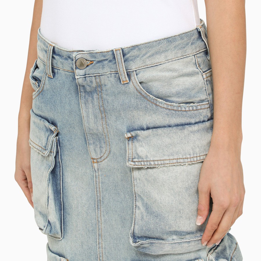 スカート The Attico Blue denim cargo midi skirt Cargo denim midi skirt in blue - The Attico | Mytheresa
