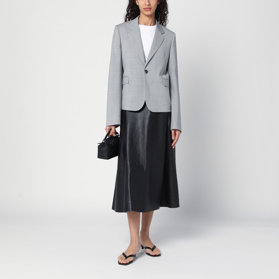 Loewe Light gray single-breasted jacket in wool | TheDoubleF