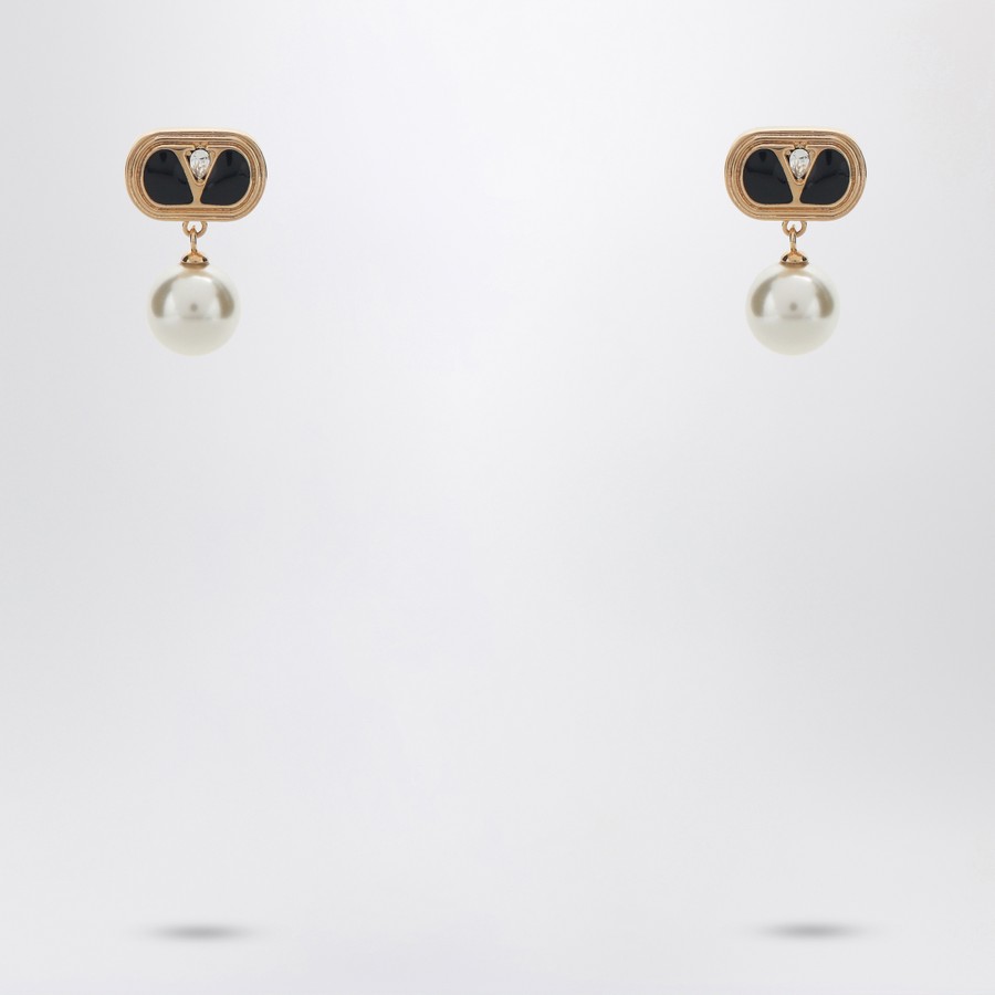ピアス VALENTINO GARAVANI OVAL EARRINGS Valentino Garavani Embellished Ovalette Earrings | Harrods US