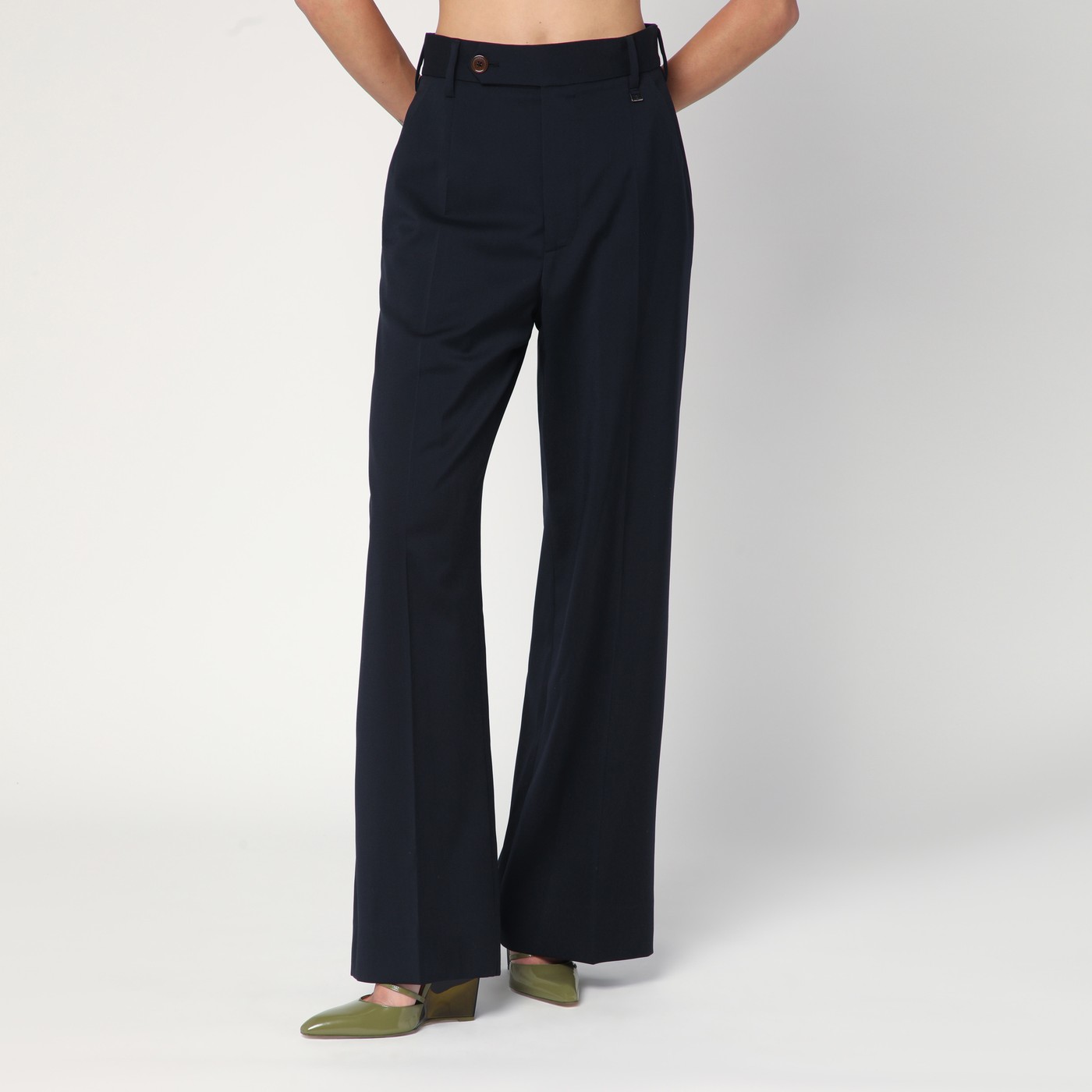 パンツ VIVIENNE WESTWOOD NAVY BLUE TROUSERS IN WOOL Vivienne Westwood Navy blue trousers in wool | TheDoubleF