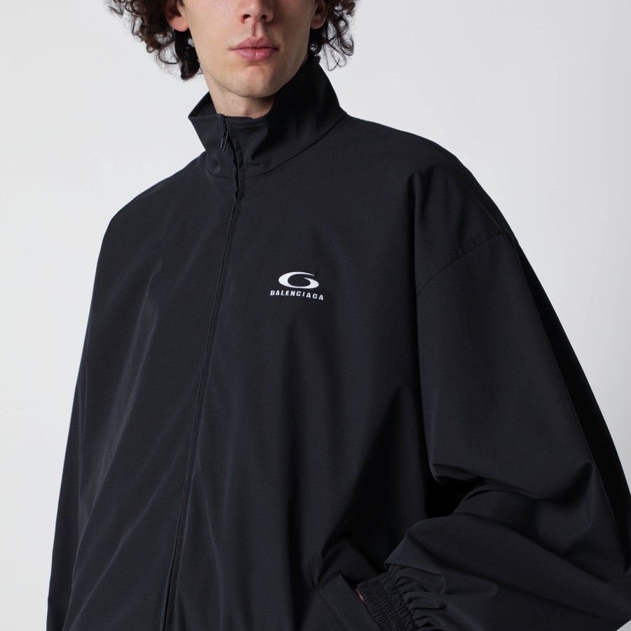 Balenciaga Black washed Loop Sports Icon zip jacket | TheDoubleF