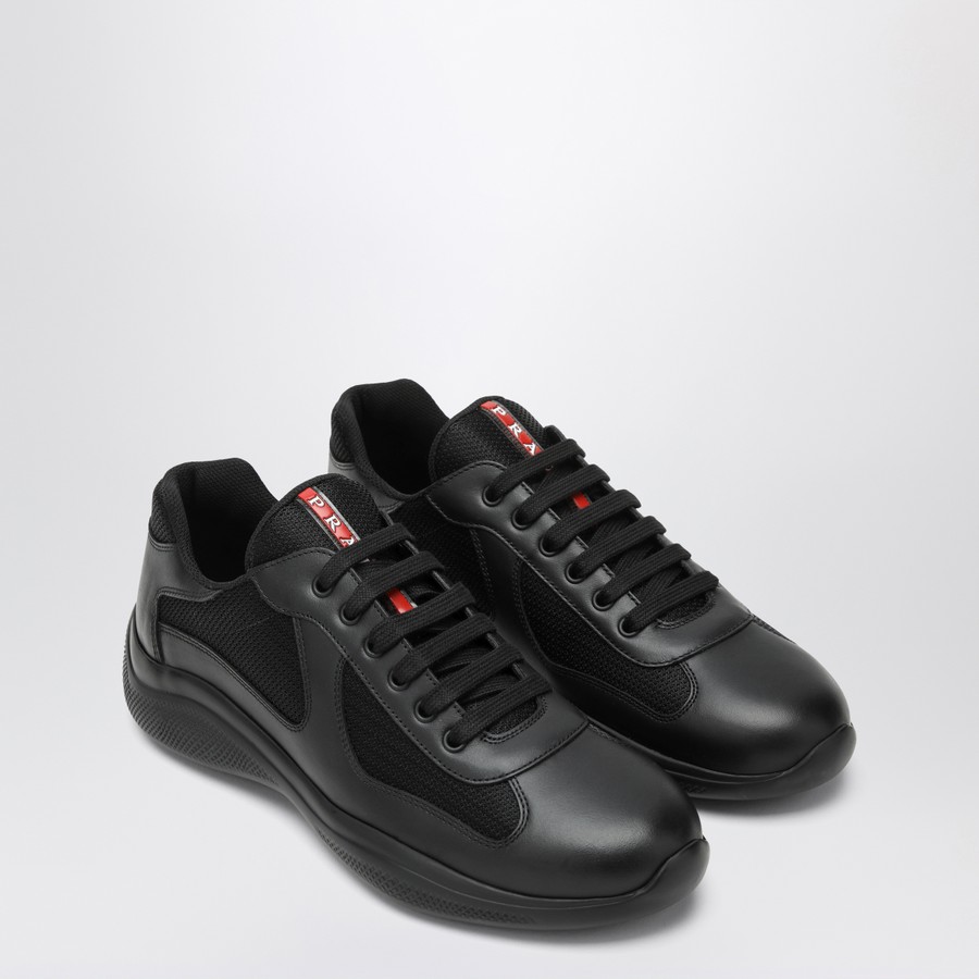 スニーカー PRADA Men Sneakers 4E3400FG0006GW F0002 NERO Black Prada: Men's America's Cup Sneakers (Black) | DSMNY E-SHOP