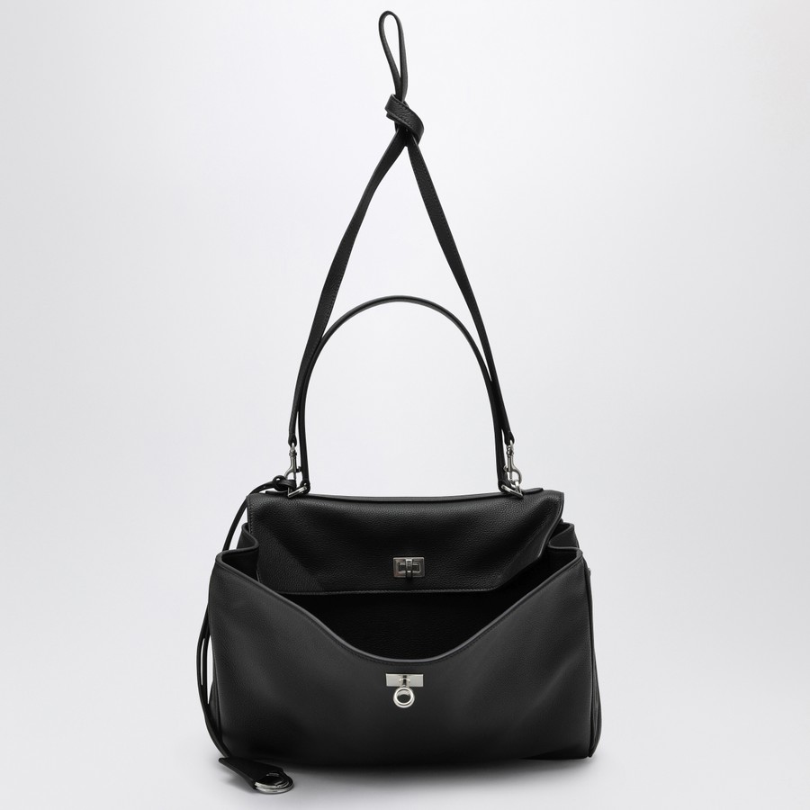 ショルダーバッグ・ポシェット BALENCIAGA MEDIUM BLACK RODEO BAG IN HAMMERED CALFSKIN Balenciaga Medium black Rodeo bag in hammered calfskin