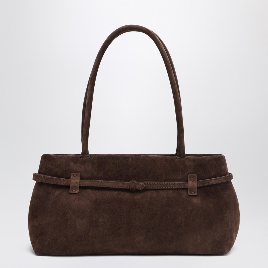 Manu Atelier Dunkelbraune Wildleder East West Le Cambon Tasche