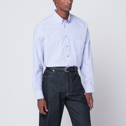 Maison MIHARA YASUHIRO Blue padded shirt with Check pattern