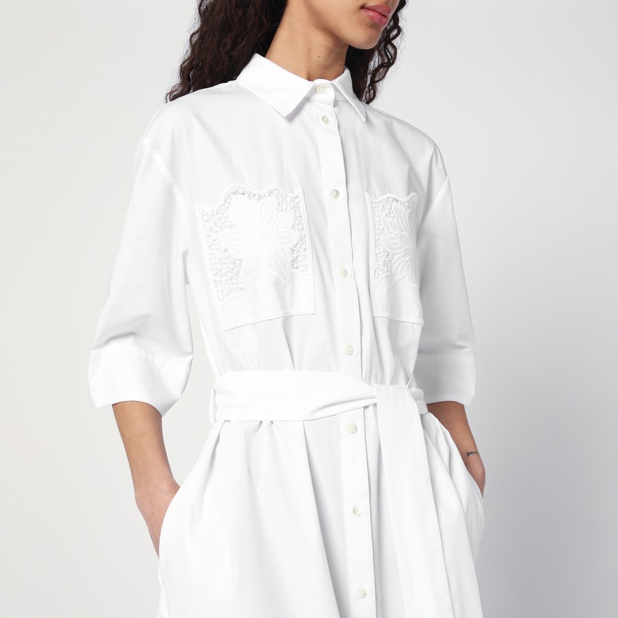ワンピースその他 PAROSH Women Dresses D726019CO White P.A.R.O.S.H. White shirt dress with belt | TheDoubleF