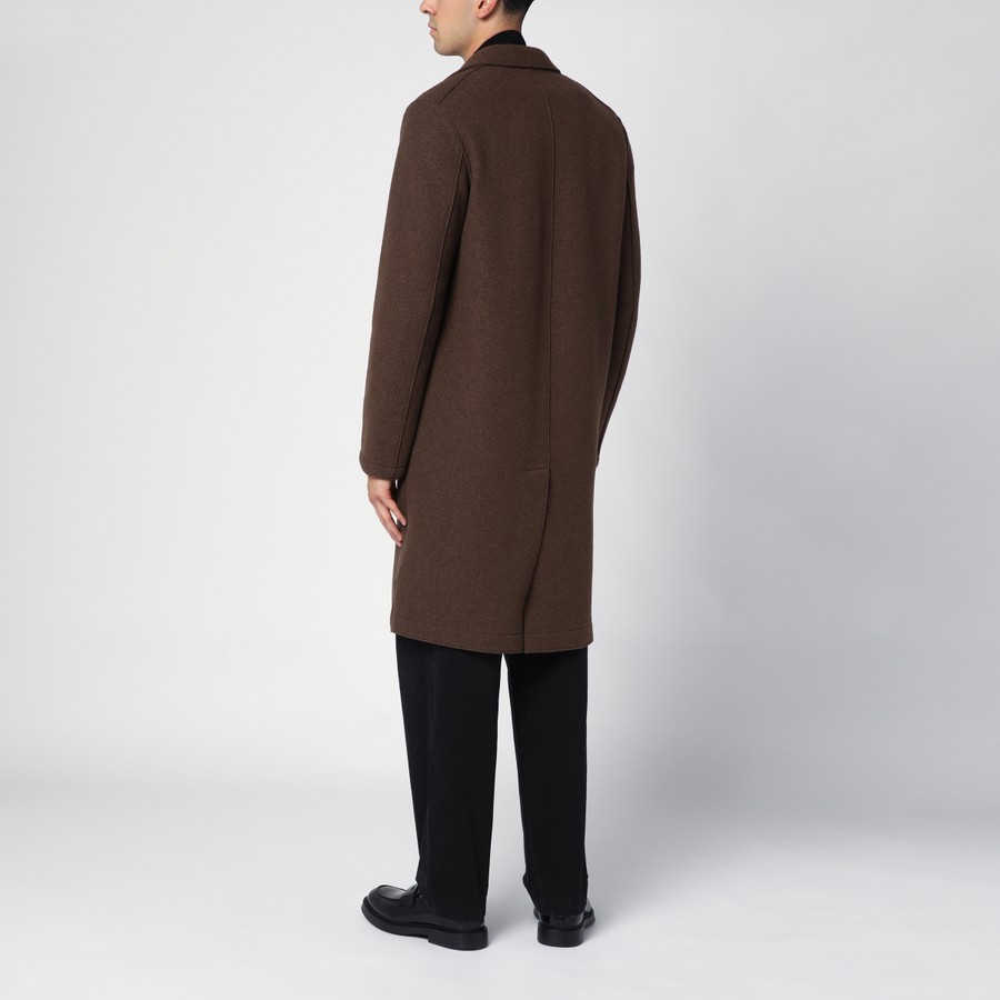 コート HARRIS WHARF LONDON single-breasted wool coat in boiled HARRIS WHARF LONDON single-breasted wool coat in boiled Grey