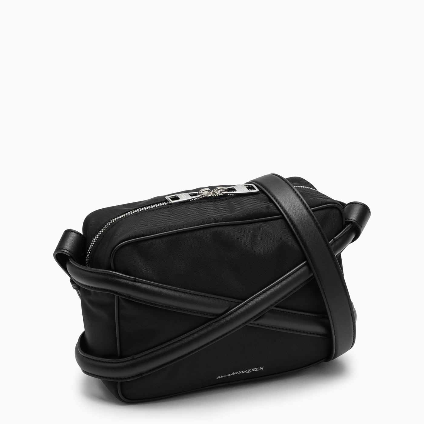 Alexander McQueen Black nylon messenger bag TheDoubleF