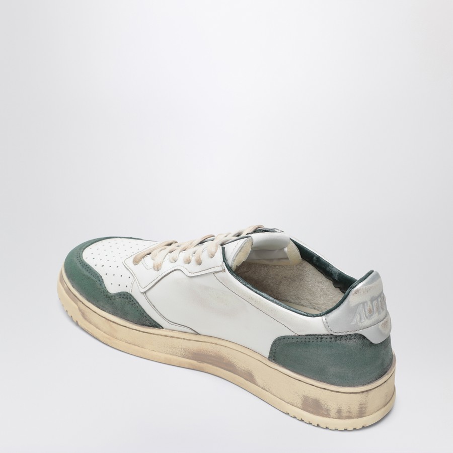 スニーカー AUTRY MEDALIST LOW SUPER VINTAGE SNEAKERS GREEN/SILVER Autry Medalist Super Vintage Low Sneakers In Whisper White