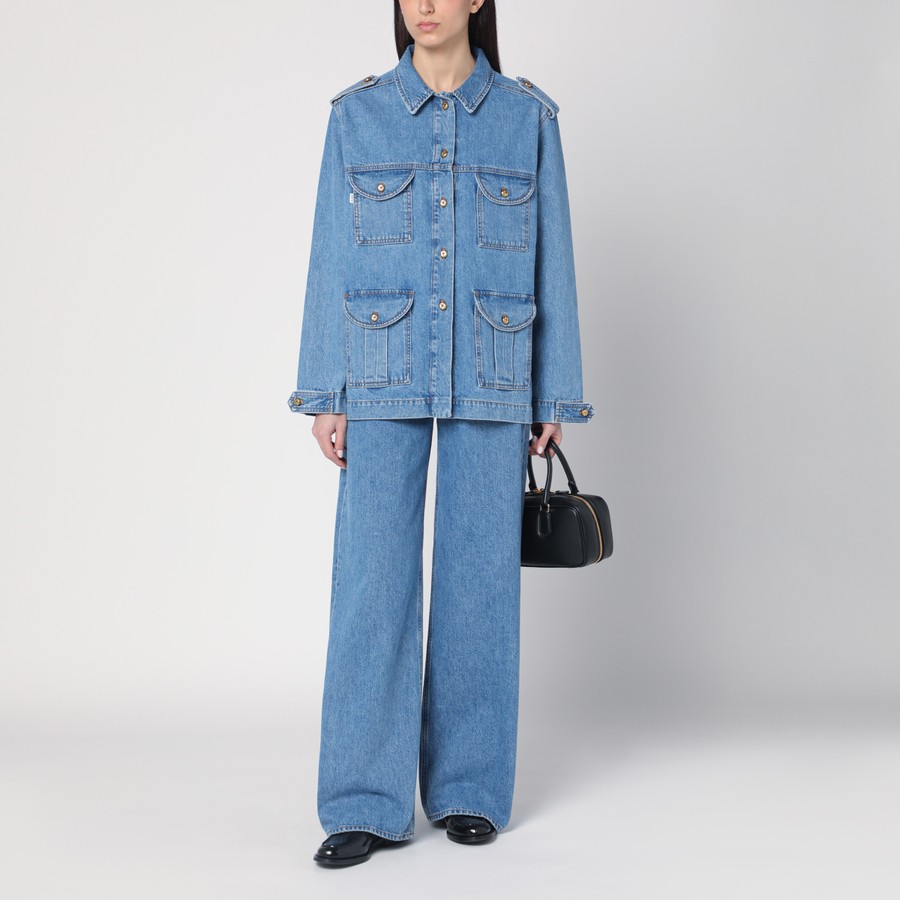 デニム・ジーパン BLAZE MILANO SS25 'Nariida Java' jeans (JDN01DN 0004) BLAZÉ MILANO Nariida Java embroidered high-rise wide-leg