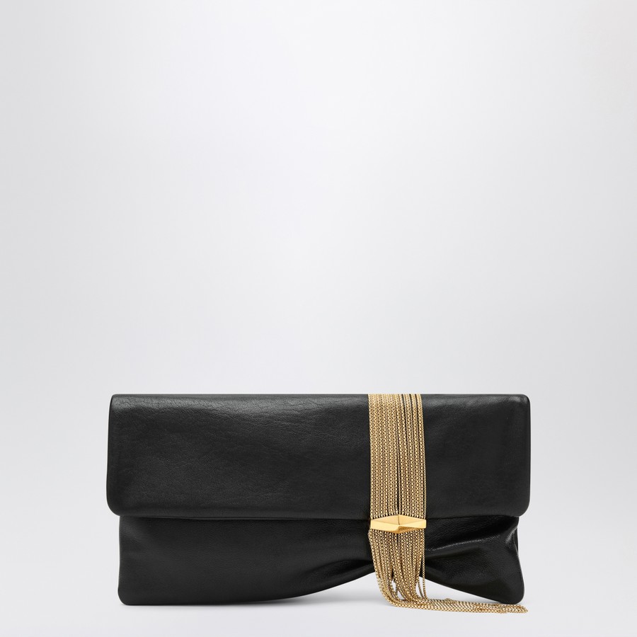 バッグ・カバンその他 Jimmy Choo Black leather Zandra bag with gold pendant Jimmy Choo Black leather Zandra bag with gold pendant