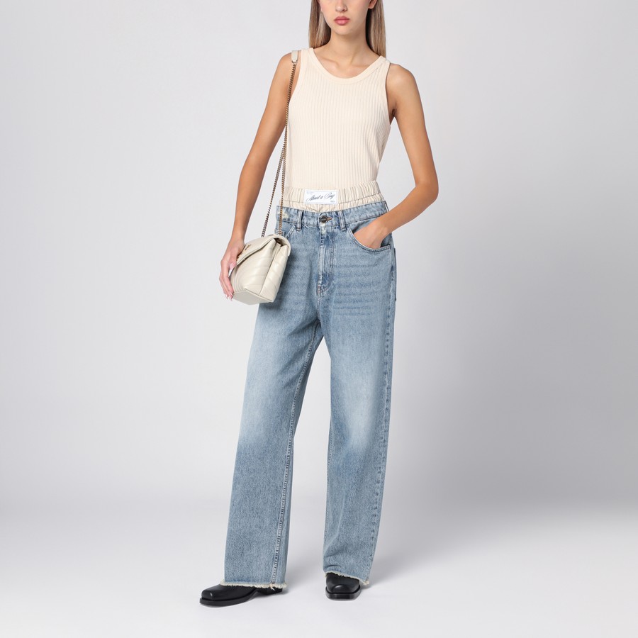 デニム・ジーパン Erika Cavallini Jeans Erika Cavallini Leone Jeans in light washed denim | TheDoubleF