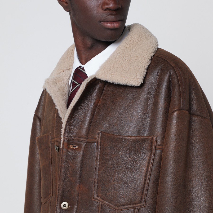 Salvatore Santoro Burnt brown leather jacket | TheDoubleF