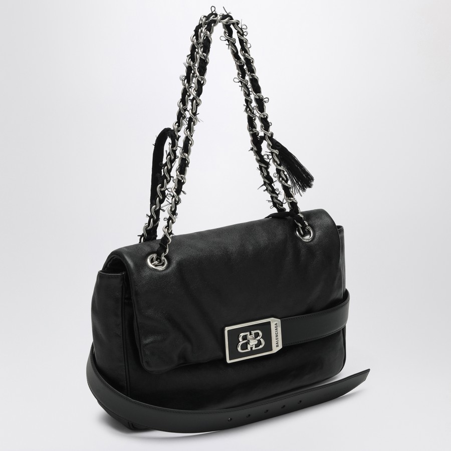 【送料&関税込】Balenciaga Black Leather Handbag Balenciaga City Bag: Black Leather Handbag
