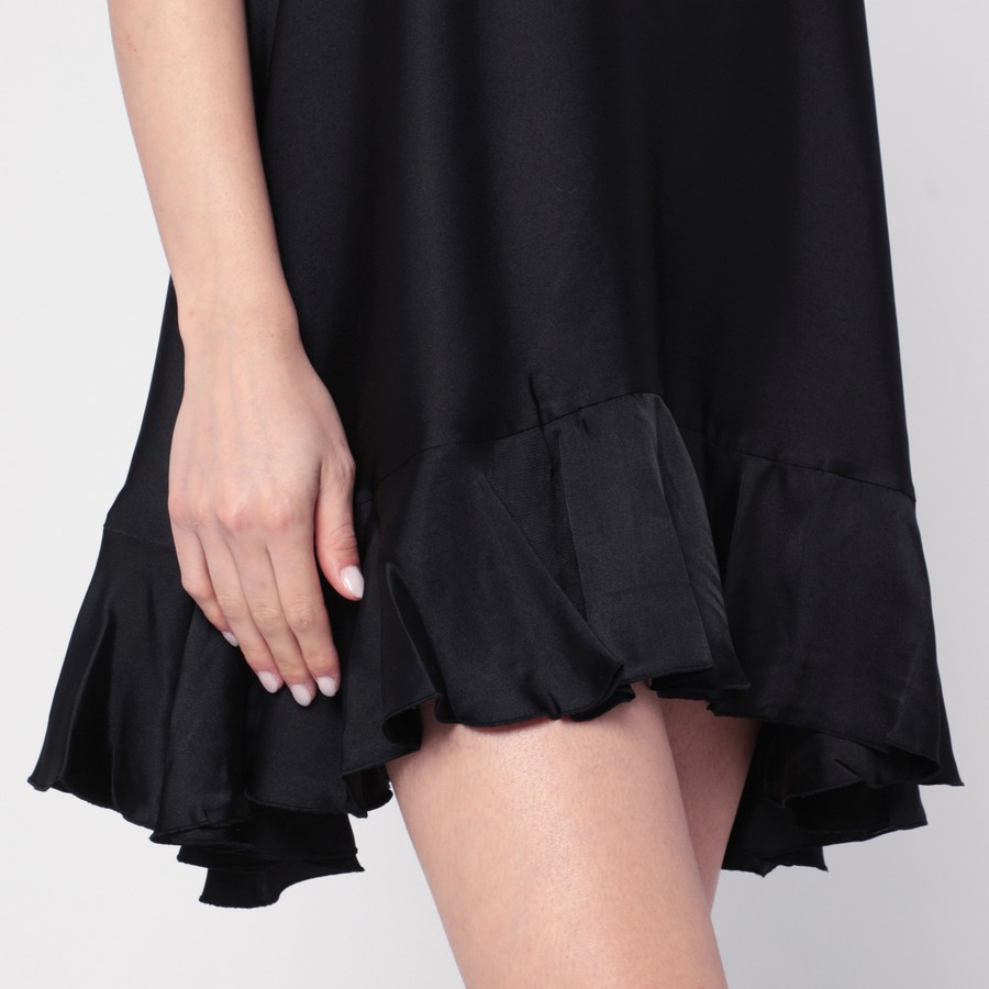 ワンピースその他 ANINE BING Black Lilith dress in silk blend ANINE BING Lilith Dress | Black | FARFETCH
