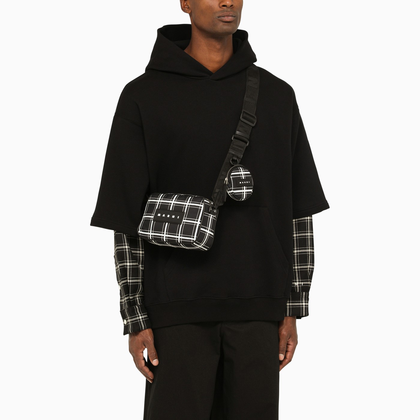 Marni Black nylon messenger bag TheDoubleF