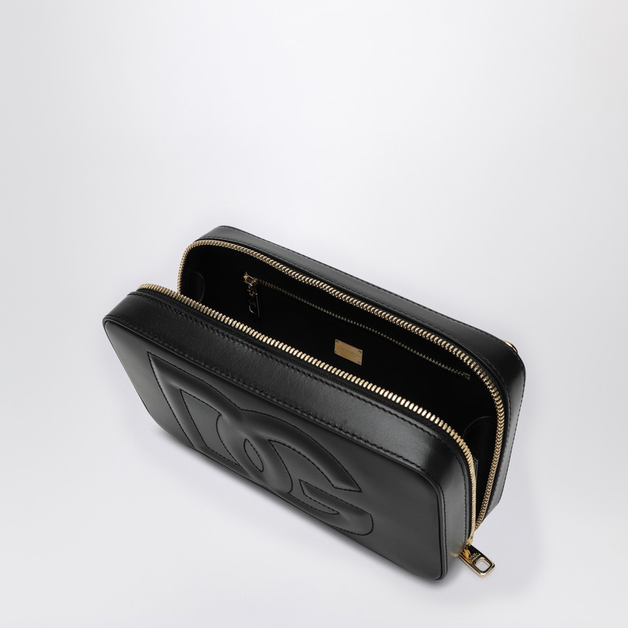 Dolce&Gabbana Black leather shoulder bag with logo | TheDoubleF