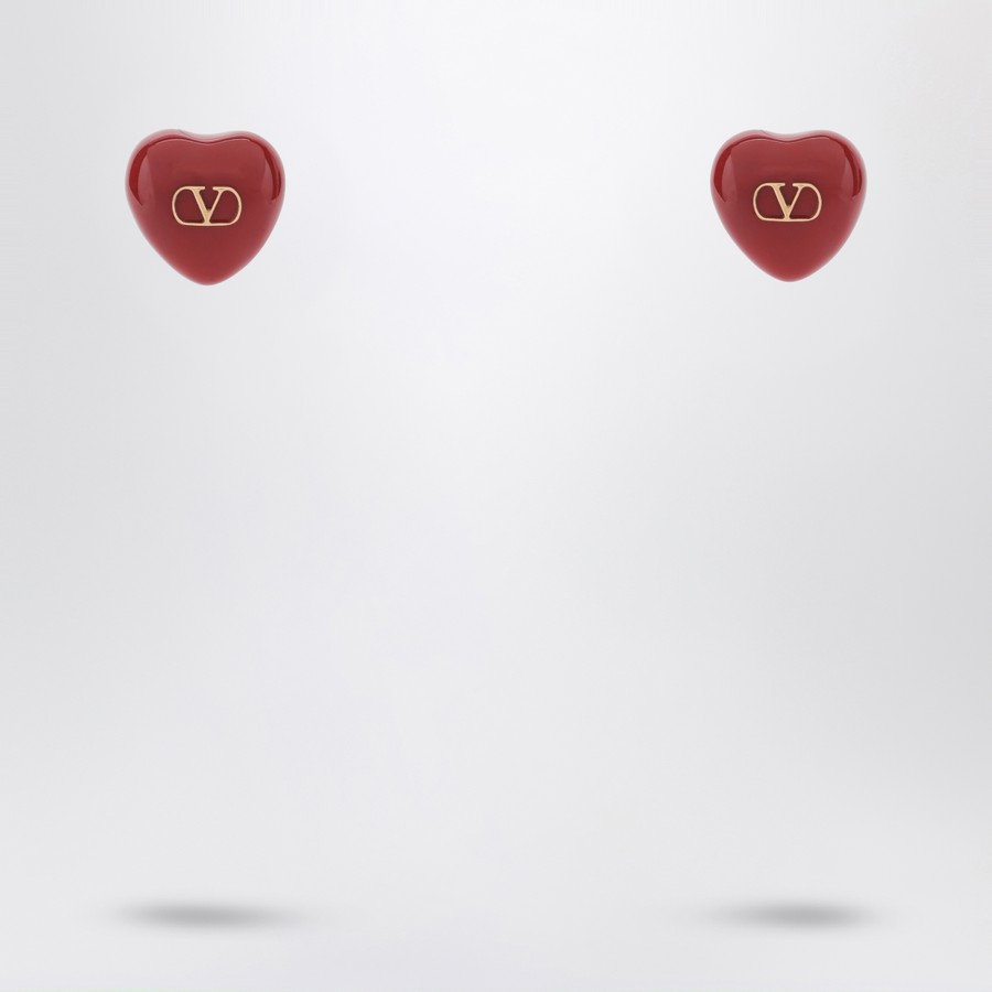 アクセサリーその他 Valentino Garavani Heart Red Earrings Valentino Garavani Royal Heart Red Earrings | TheDoubleF