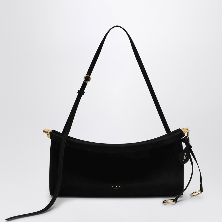 バッグ・カバンその他 Alaia Le Click East West medium bag black in nubuck ALAÏA BLACK LE CLICK EAST WEST MEDIUM BAG IN LEATHER |ALAÏA US