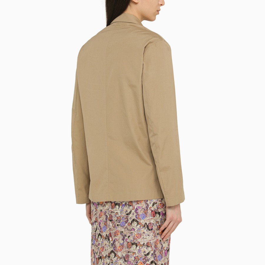 ジャケット DRIES VAN NOTEN BEIGE DOUBLE-BREASTED COTTON JACKET Dries Van Noten Beige double-breasted cotton jacket | TheDoubleF