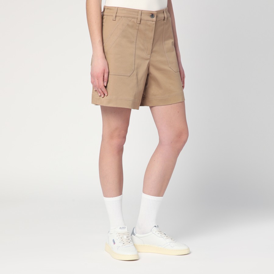 【関税&送料込】Moncler Shorts Beige Moncler Beige cotton short | TheDoubleF