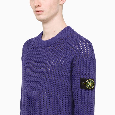bright blue stone island jumper