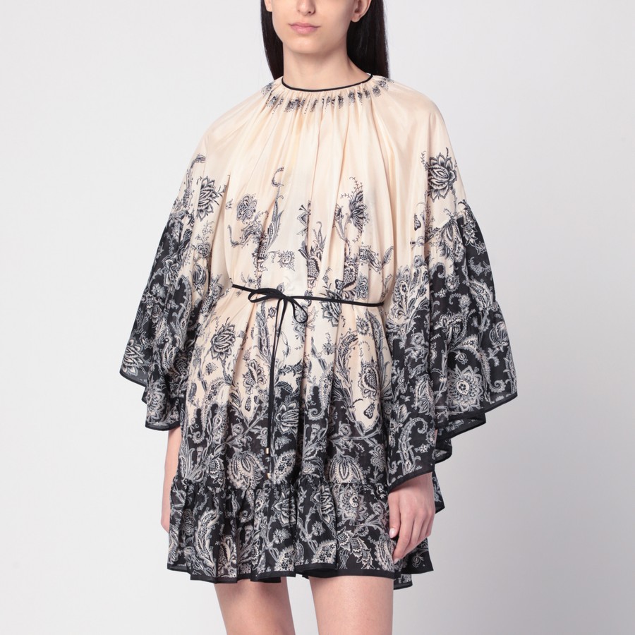 ワンピースその他 ZIMMERMANN Cream Rhiannon mini dress with fantasy print ZIMMERMANN Cream Rhiannon mini dress with fantasy print